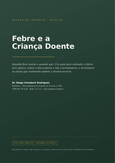 Capa: Febre e a Criança Doente