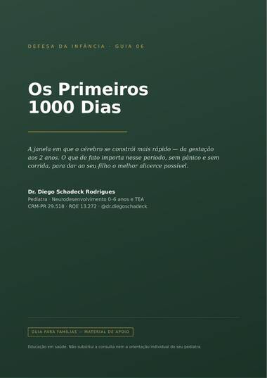 Capa: Os Primeiros 1000 Dias