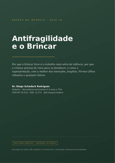 Capa: Antifragilidade e o Brincar